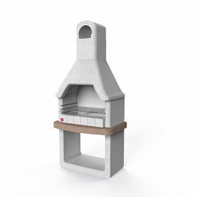 BARBECUE ARLON EN BETON ALLEGE GRILLE REGLABLE 2 HAUTEURS