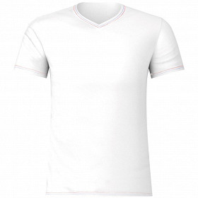 Tee shirt manches courtes col V made in France homme Eminence 6001 BLANC T3