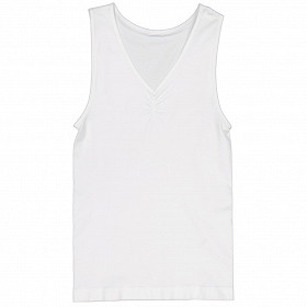Débardeur uni "sans coutures côtés" BLANC T34