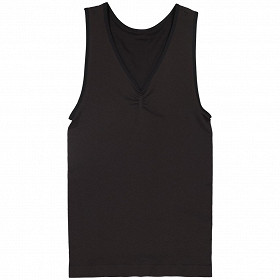 Débardeur uni "sans coutures côtés" NOIR T38