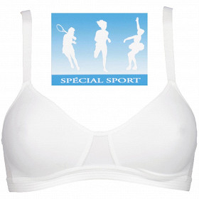 Soutien-gorge sport sans armature BLANC 85B
