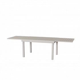 Table piazza extensible aluminium 10 places argile