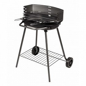 Barbecue athenes en fonte sur chariot