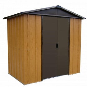 Yard master abris de jardin metal 5.97 m surface hors tout aspect bois