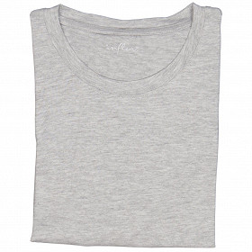 Tee shirt col ras du cou manches courtes grande taille GRIS CHINE XXL