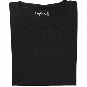 Tee shirt col ras du cou manches courtes grande taille NOIR XXXL