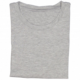 Tee shirt col rond manches courtes GRIS CHINE S