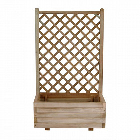 Bac bois treillis 80 cm x 32 cm H 130 cm - réf 5652