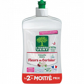 L'arbre vert lot de 2 liquides vaisselle fleur cerisier-2ème à 50%