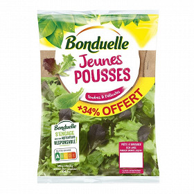 Bonduelle salade jeunes pousses sachet 145g + 34% offert