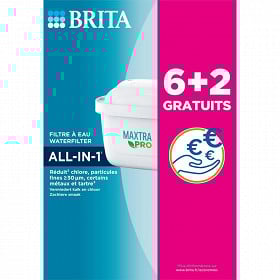 Brita pack de 6 filtres à eau + 2 gratuits Maxtra Pro All-in-1 1055363