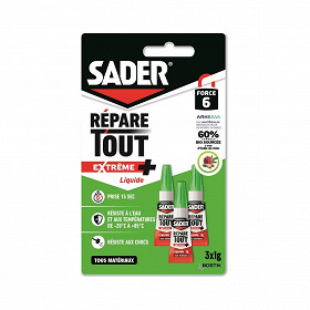 Sader répare tout extrême + liquide x3 1g - 3g