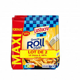 Lustucru lot de 2 gnocchi à poêler roll 2ème à 68% 1000g