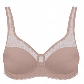 Soutien-gorge armature ligne Generous Coton bio Dim AUI ROSE ARGILE 100B