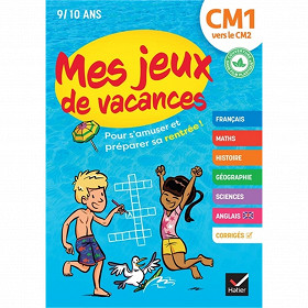 Mes jeux de vacances CM vers le CM2, 9-10 ans